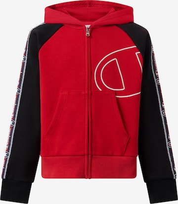 Champion - Sudadera con cremallera en rojo: frente