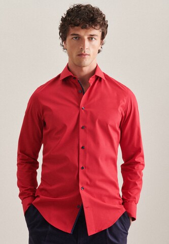 SEIDENSTICKER Slim fit Business shirt in Red
