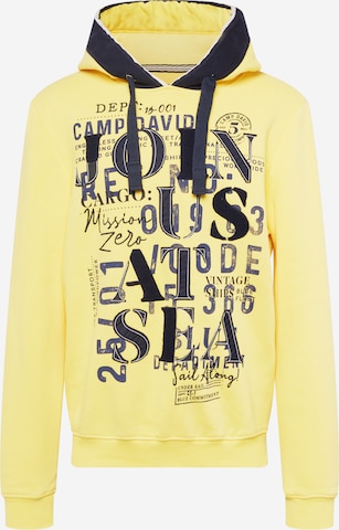 CAMP DAVID Sweatshirt in Gelb: predná strana