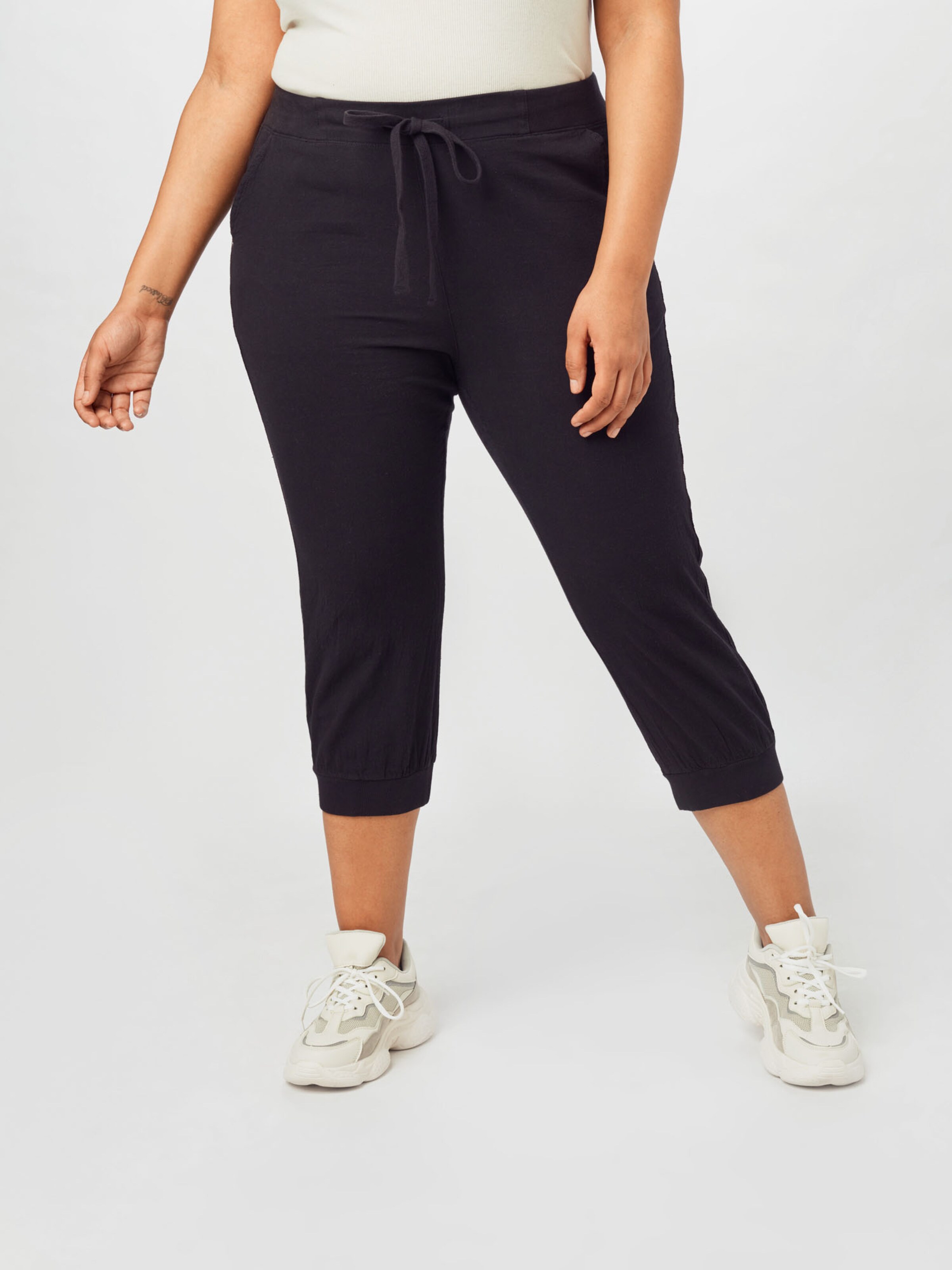 Frauen Große Größen KAFFE CURVE Hose 'Nana' in Schwarz - VB83561 Frauen Große Größen KAFFE CURVE Hose 'Nana' in Schwarz - VB83561