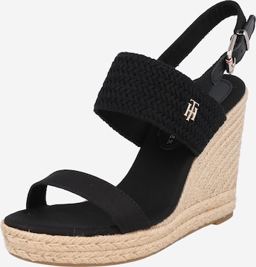 TOMMY HILFIGER - Sandalias en negro: frente