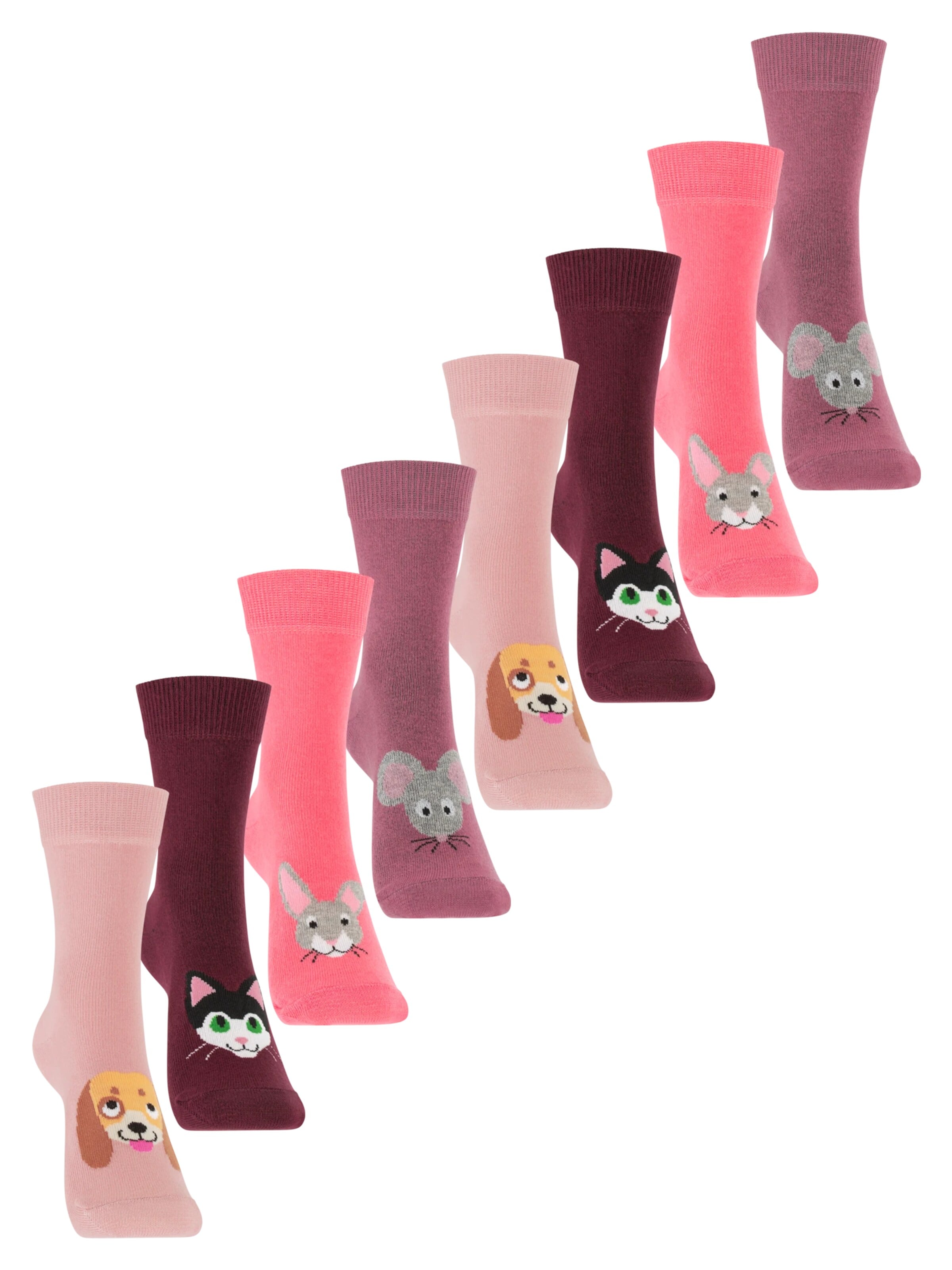 footstar Socks 'Funny Socks' in Pink: front
