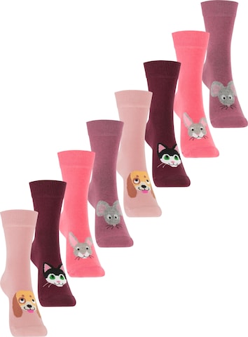 footstar Socks 'Funny Socks' in Pink: front