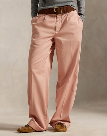 Polo Ralph Lauren Loose fit Pleat-Front Pants in Pink: front
