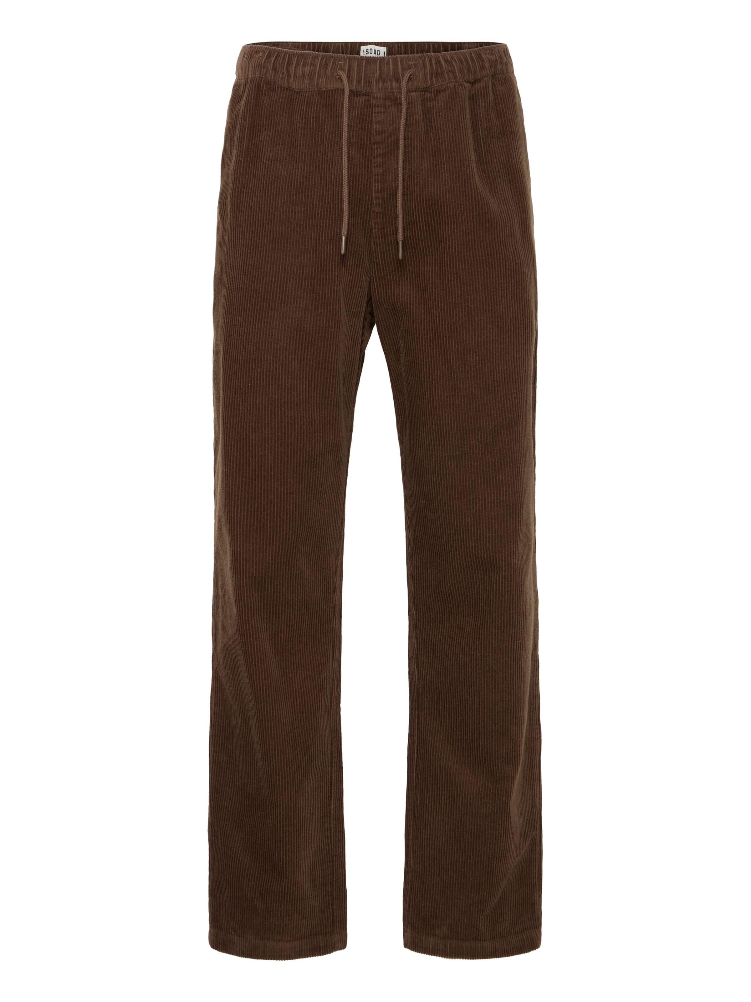 !Solid - Calças chino 'Gutti' em castanho: frente