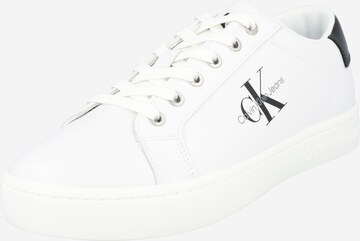 Baskets basses Calvin Klein Jeans en blanc : devant