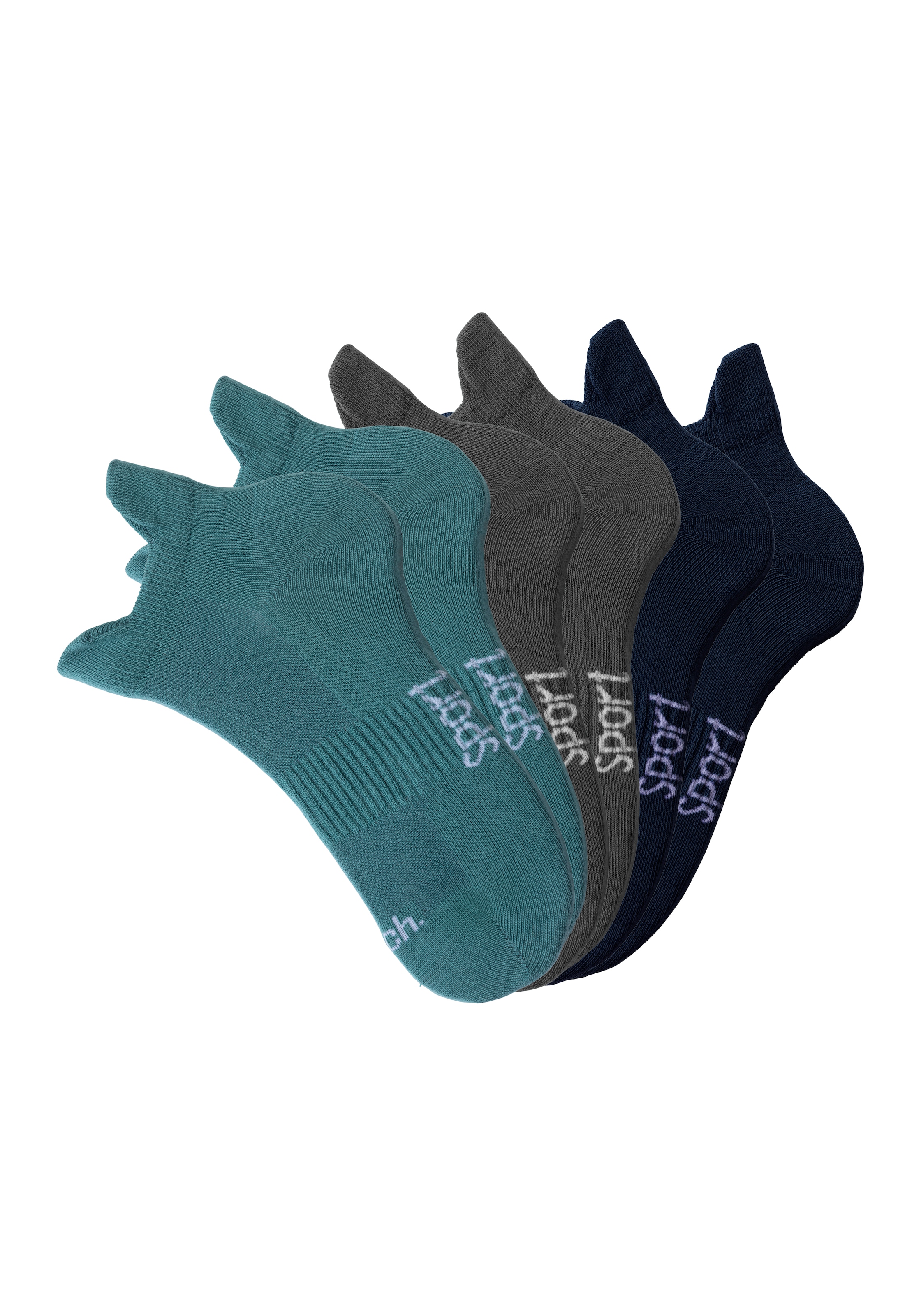 BENCH Athletic Socks in Cyan blue / Anthracite / Black, Item view