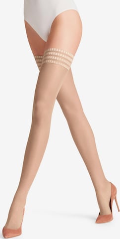 FALKE Fine Stockings 'Pure Matt' in Brown: front