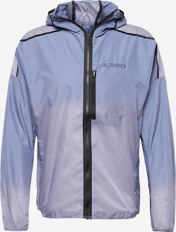 ADIDAS TERREX Athletic Jacket 'Agravic Windweave' in Purple: front