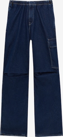 Loosefit Jeans cargo Pull&Bear en bleu : devant