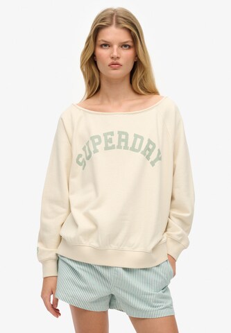 Superdry Sweatshirt in Beige: voorkant
