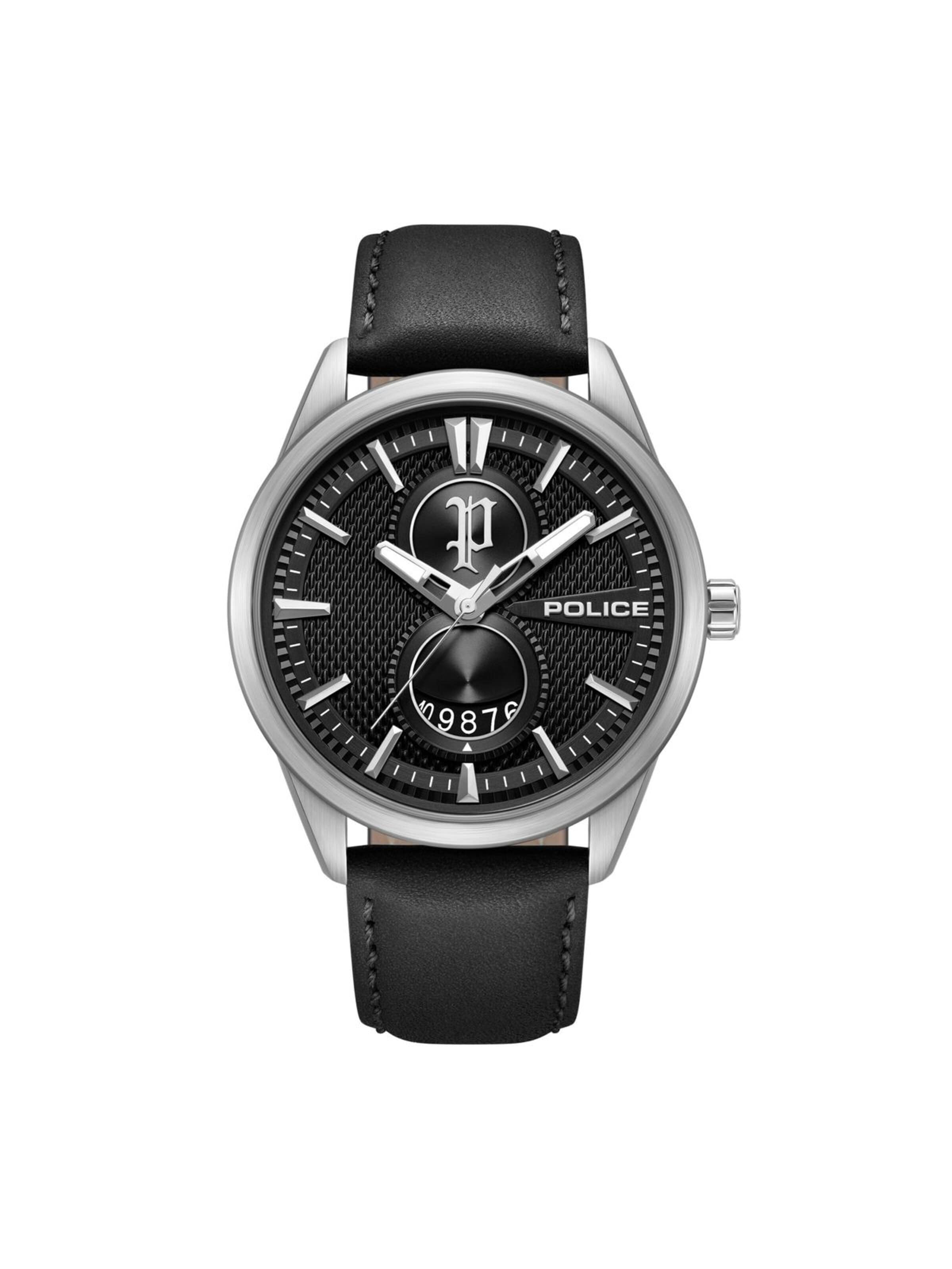 Montre à affichage analogique POLICE en noir : devant