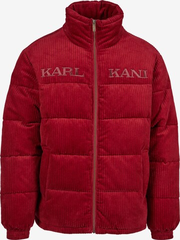 Karl Kani Winterjas 'Retro Corduroy' in Rood: voorkant