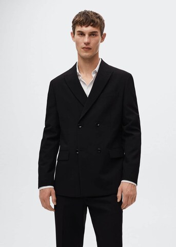 MANGO MAN Slim fit Suit Jacket 'Boston' in Black: front