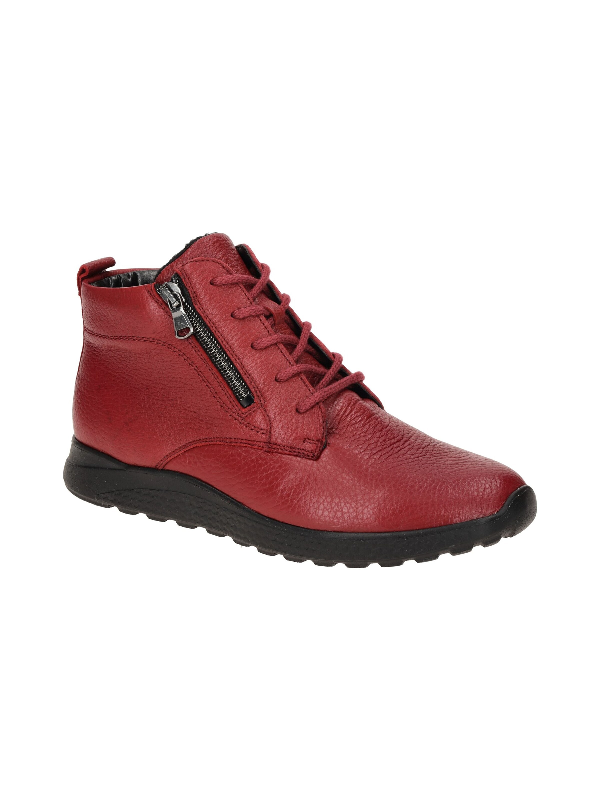 WALDLÄUFER Boots 'Waldläufer Alina Stiefelette rot rubin H-Weite dünn gefüttert 778807'‌‌ in Rot: Vorderseite