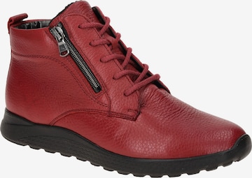 WALDLÄUFER Boots 'Waldläufer Alina Stiefelette rot rubin H-Weite dünn gefüttert 778807' in Rot: Vorderseite