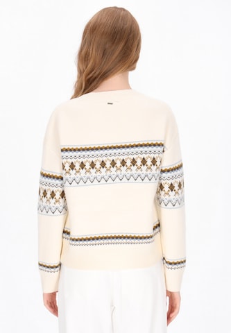 Pull-over DreiMaster Maritim en blanc