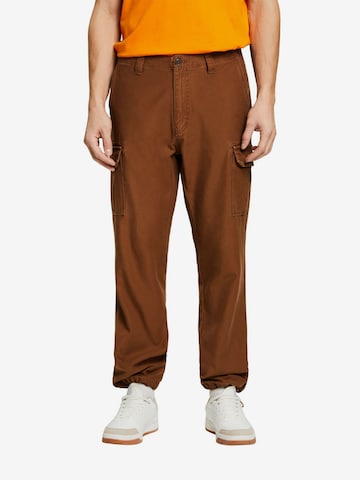 Regular Pantalon cargo ESPRIT en marron : devant