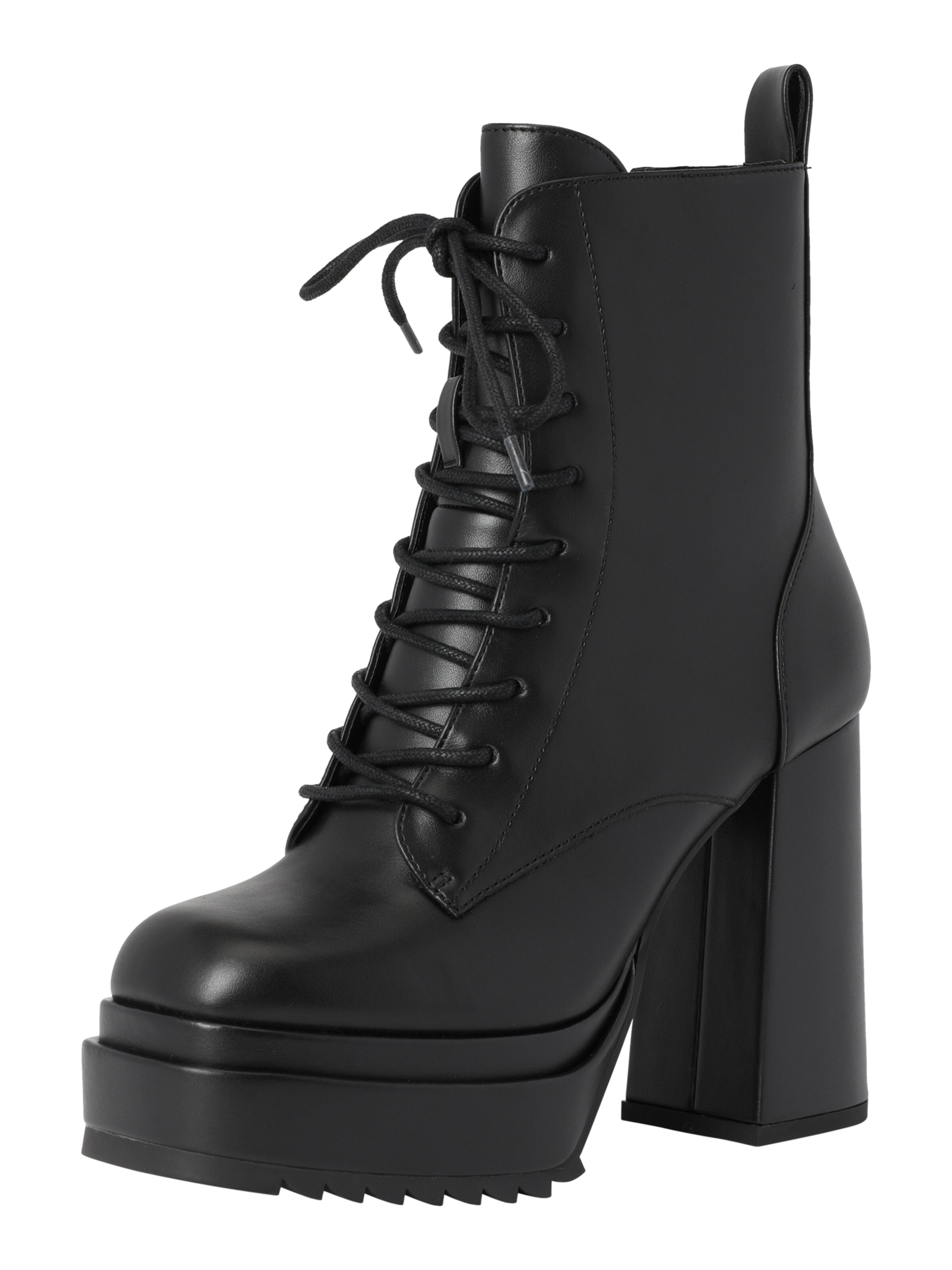 BUFFALO Lace up bootie MAY in Black ABOUT YOU