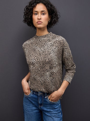 STREET ONE Shirt in Beige: voorkant