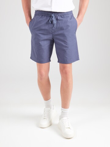 Regular Pantaloni de la KnowledgeCotton Apparel pe albastru: față