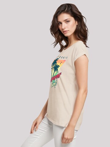 F4NT4STIC Shirt 'California Palmen Retro' in Beige