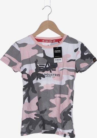 ALPHA INDUSTRIES T-Shirt XS in Mischfarben: predná strana