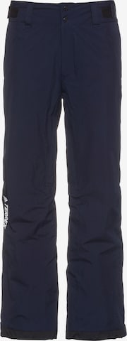 Coupe slim Pantalon de sport 'Resort' ADIDAS TERREX en bleu : devant