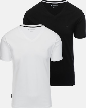 Ombre Shirt in Schwarz: Vorderseite