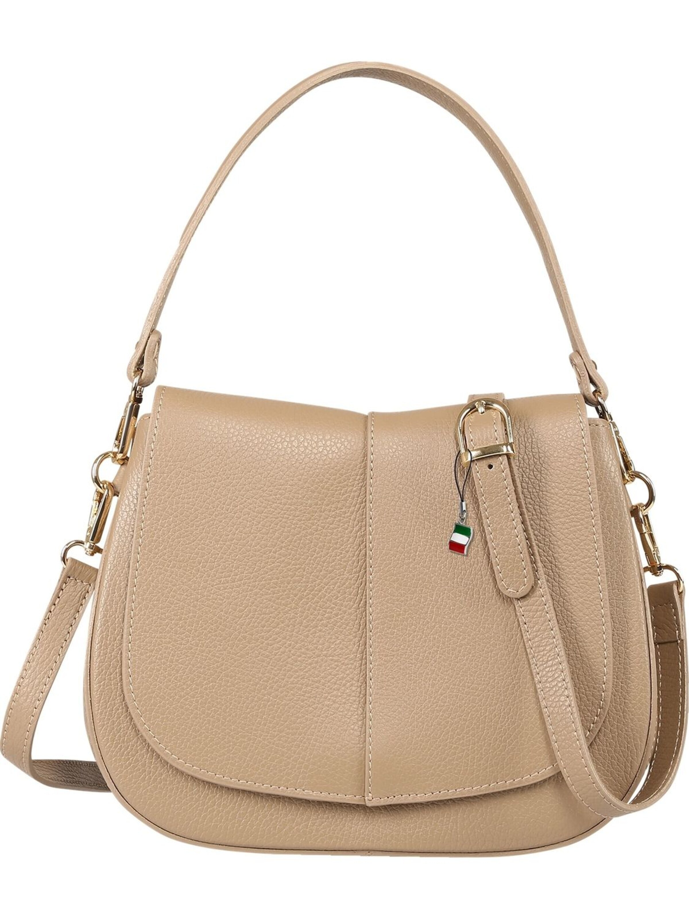 Borsa a tracolla di Florence in beige: frontale