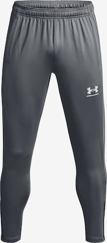 UNDER ARMOUR Workout Pants 'Challenger' in Grey: front