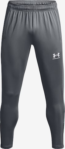 Coupe slim Pantalon de sport 'Challenger' UNDER ARMOUR en gris : devant