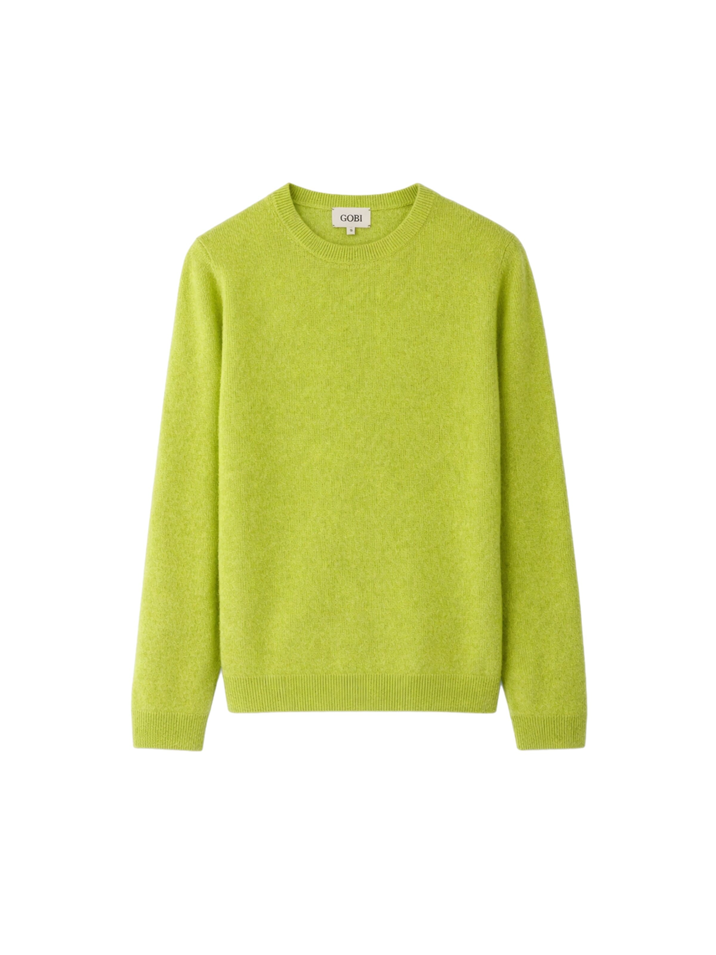 GOBI Cashmere Neulepaita 'Women's Essential Cashmere Crewneck Sweater' värissä keltainen: etupuoli