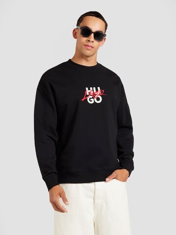 HUGO Sweatshirt 'Dlogonty' i svart: framsida