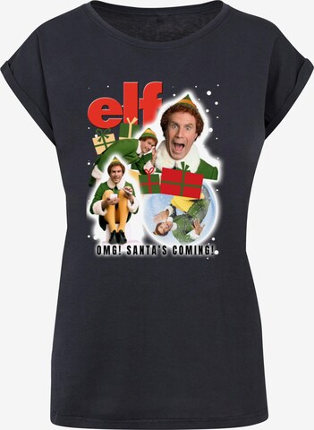 ABSOLUTE CULT T-Shirt 'Elf - Collage' in Blau: predná strana