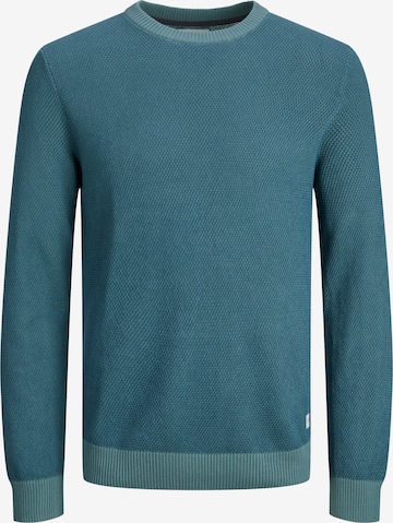 JACK & JONES Свитер 'JJEGlobe' в Синий: спереди