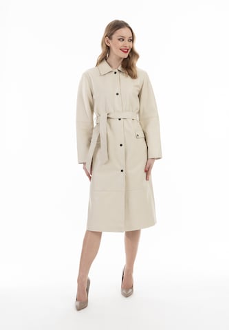 faina Between-seasons coat in White