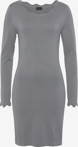 LAURA SCOTT Knitted dress in Grey: front