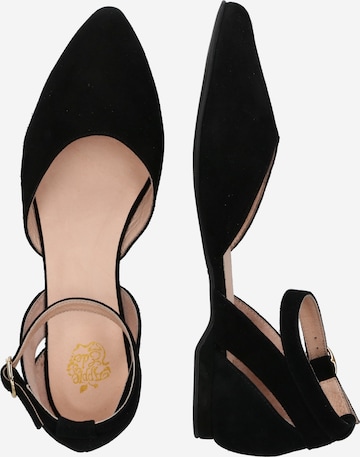 Apple of Eden Ballet Flats with Strap 'Beny' in Black