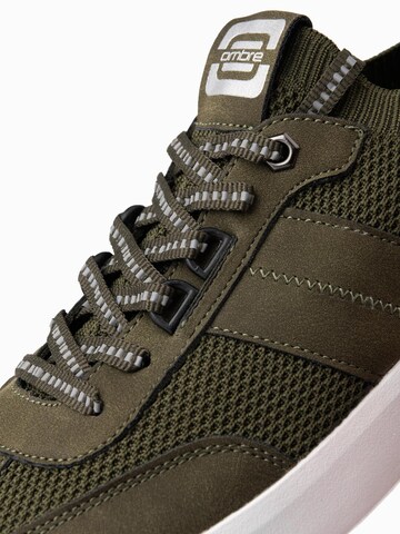 Ombre Platform trainers in Green