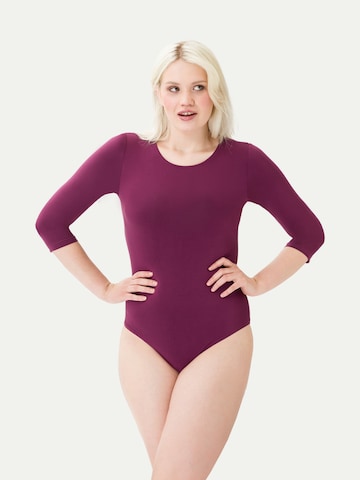 Les Lunes Shirt Bodysuit 'Alena' in Purple: front