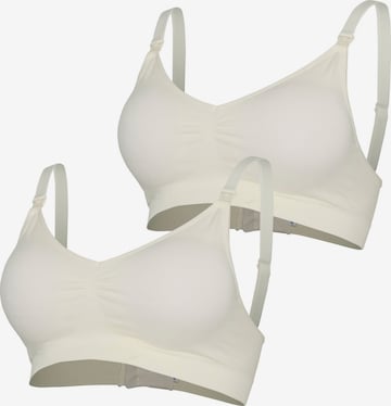 Bustier Soutien-gorge 'ILJA' MAMALICIOUS en blanc : devant