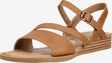 Sandalo con cinturino di Blowfish Malibu in marrone: frontale