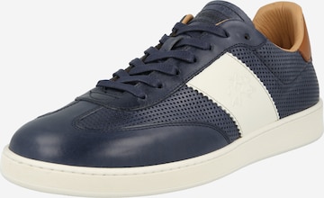 La Martina Platform trainers in Blue: front