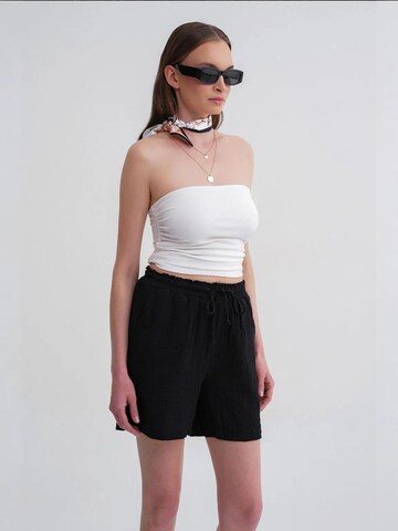 MixRay - Perna larga Calças em preto