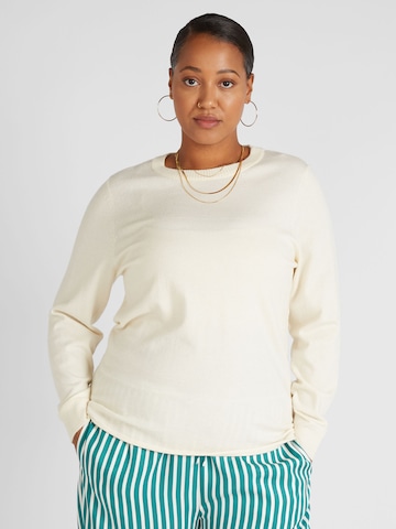 ONLY Carmakoma Sweater 'IBI' in Beige: front