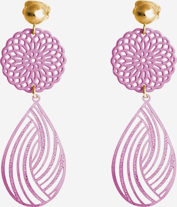 Boucles d'oreilles Gemshine en rose : devant