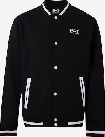 EA7 Emporio Armani Sweatjacke in Schwarz: Vorderseite