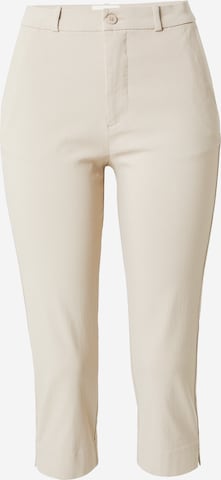 Coupe slim Pantalon chino 'SOLVEJ' Freequent en beige : devant