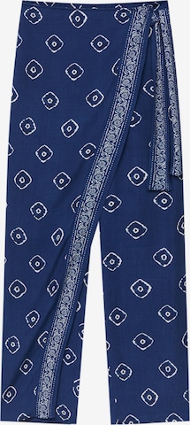 Wide Leg Pantalon Pull&Bear en bleu : devant